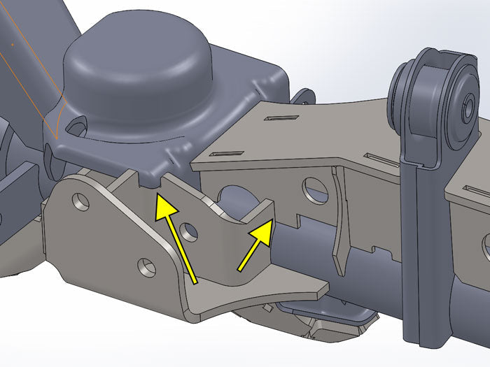 Artec Indust Replaces Factory Bracket Track Bar Bracket JK4407 - Heavy-Duty Rear Trackbar BR