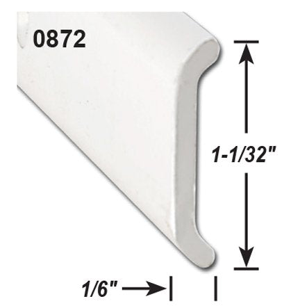 AP Products Flat Trim Type Trim Molding 021-87201-8 - White Non P.White EA