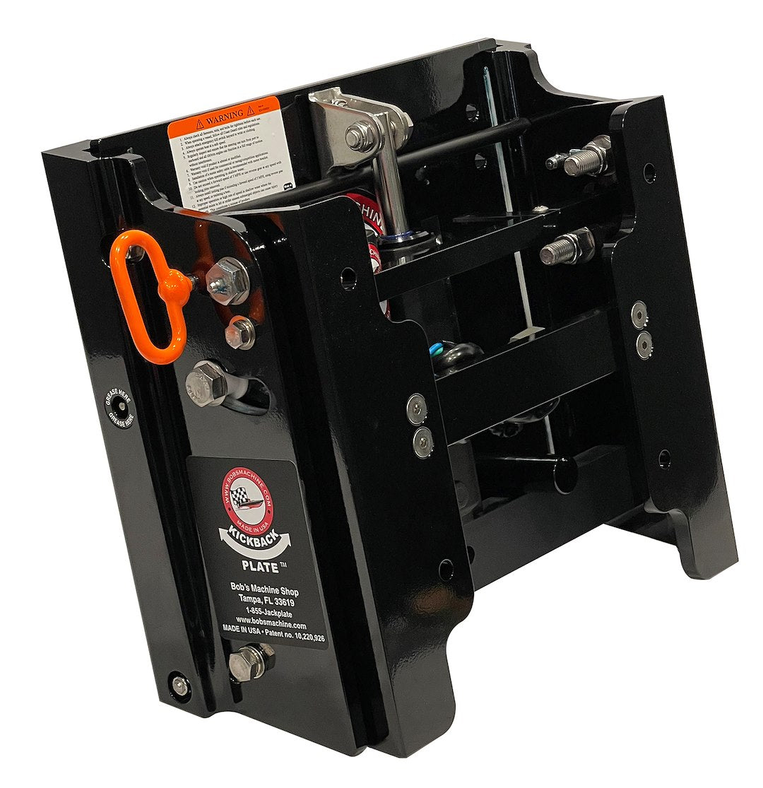 Bobs Machine No Spring Or Chains Outboard Motor Jack Plate 100-105100P-PCGBLK - Black Kick-Back Hydraulic