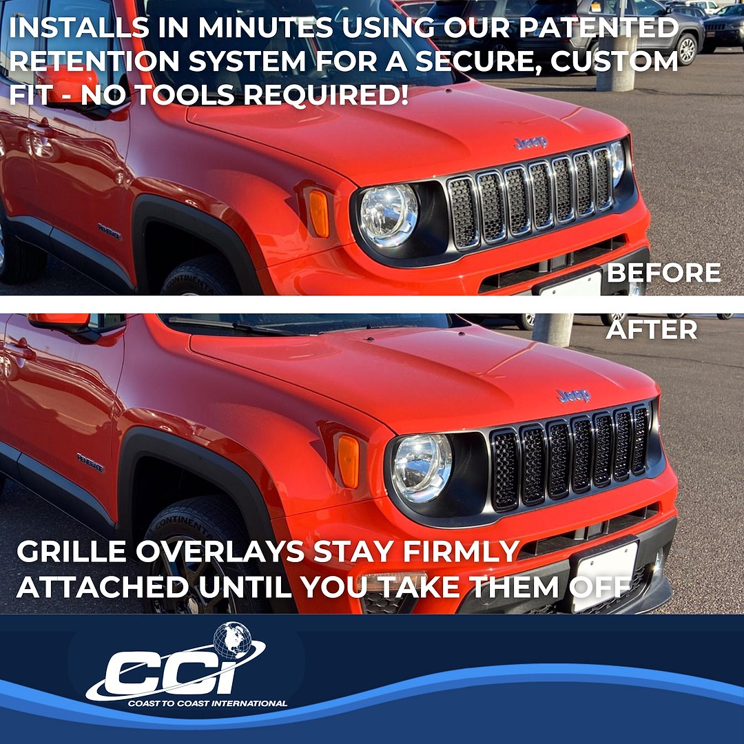 Coast2Coast Limited Lifetime Warranty Grille Insert Iwcgi503Black - Black GI 19-23 Renegade GL Mesh PC IWCGI503BLK