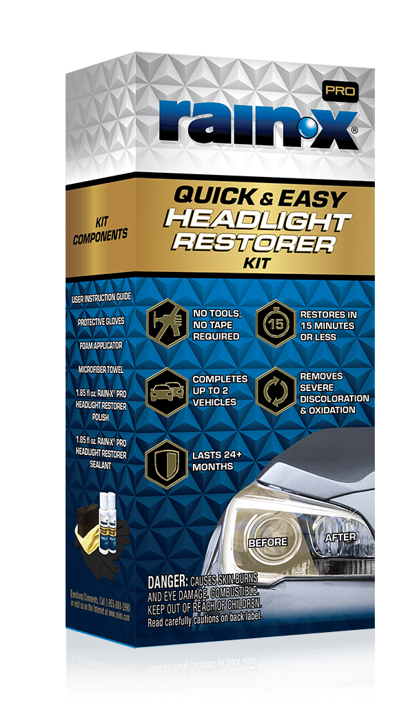 Rain X Graphene Shield Technology Headlight Restoration Kit 610200 - RX Pro Grphne HL Rst 6X1EA