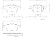 Brembo Premium Low-Met OE Equivalent Pad Brake Pad P85036N - Disc Set