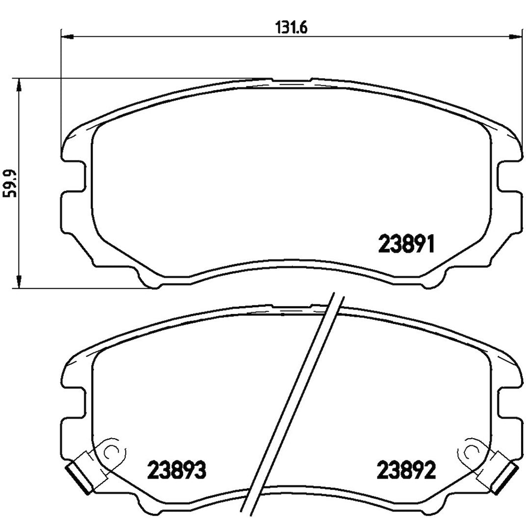 Brembo Premium Low-Met OE Equivalent Pad Brake Pad P30018X