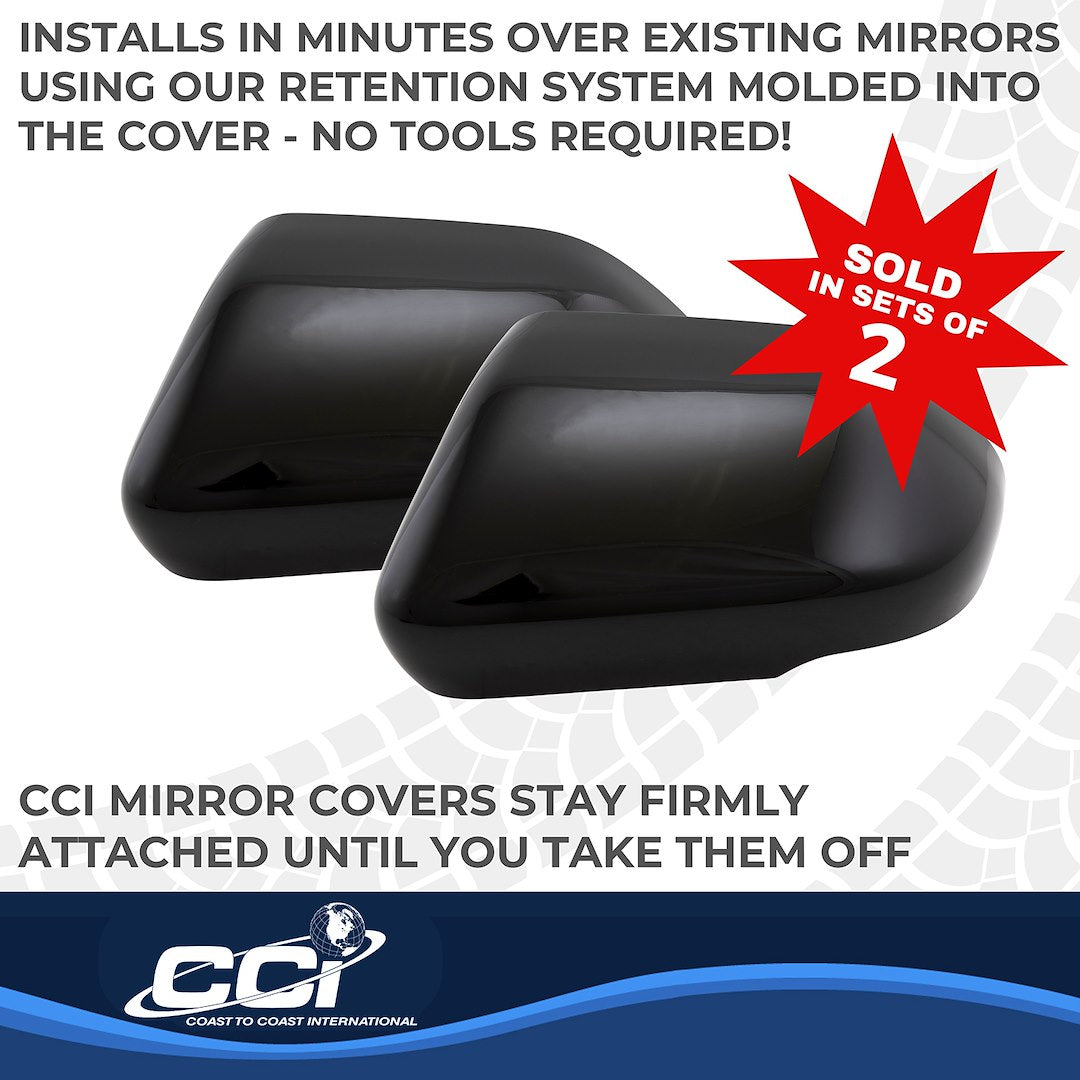 Coast2Coast Limited Lifetime Warranty Exterior Mirror Cover MC67561Black - Black MC 25-26 Explorer TS GL MC67561BLK