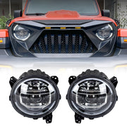 American MOD Aggressive American Modified Styling Headlight Assembly Amjpcc00101 - Inch Led Halo Headlights Sta