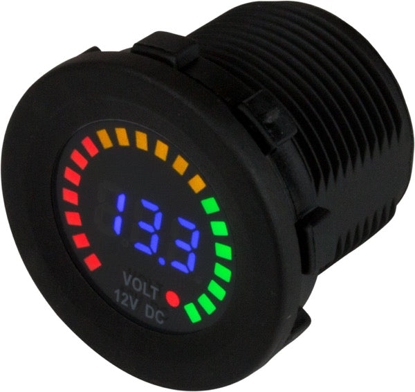 SEA DOG No Supplier Warranty Gauge Voltmeter 421617 - Round Voltage Meter 5V-15VDC RA