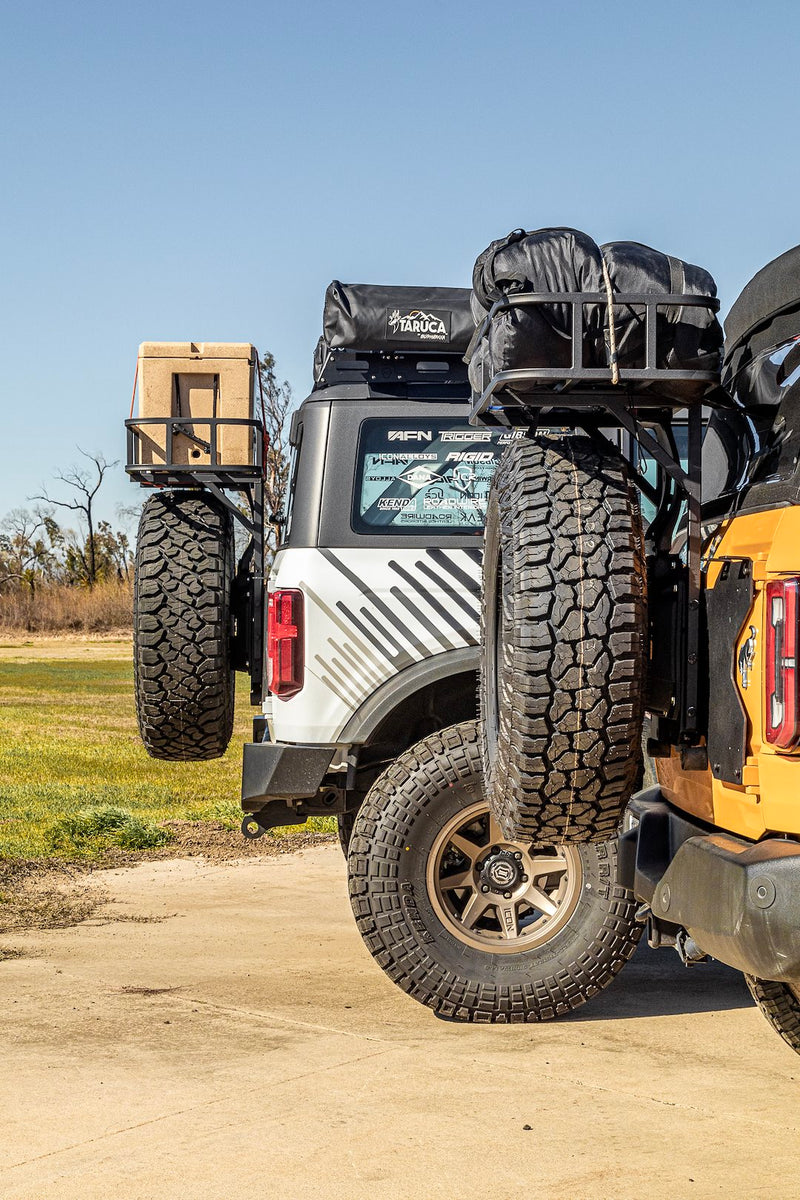 Advanced ACC Provides Long Lasting Durability Cargo Carrier - Spare Tire Mount 49001525 - Bronco Trail Rack