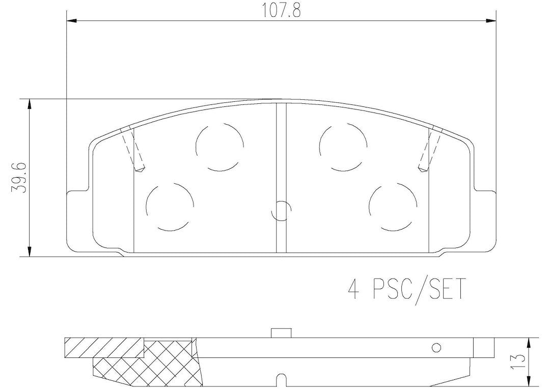 Brembo Premium Low-Met OE Equivalent Pad Brake Pad P49036N - Disc Set
