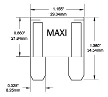 Blue SEA Easy To Install Fuse 5143-BSS - Maxi 80A