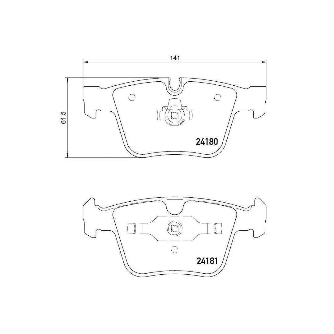 Brembo Premium Low-Met OE Equivalent Pad Brake Pad P50116 - Disc Set