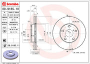 Brembo 09918511C02 Brake Rotor