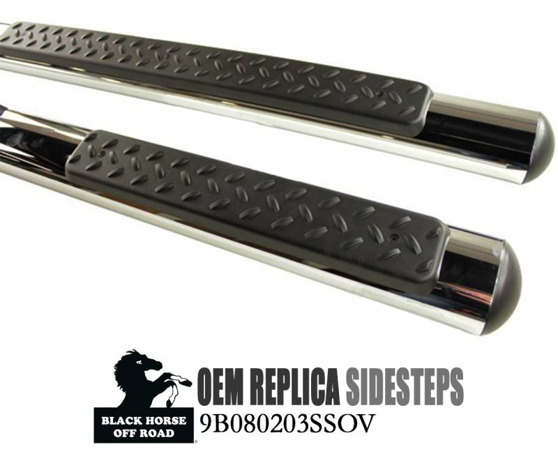 Black Horse Mirror Polish Finish Nerf Bar 9B080203Ssov - 2011-2019 Jeep Grand Cherokee Side