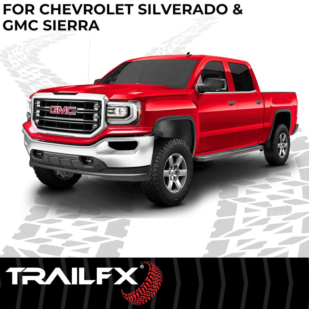 Trailfx Limited Lifetime Warranty Running Board AL6005B - A6 RB Silverado Sierra Ext