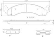 Brembo Premium Low-Met OE Equivalent Pad Brake Pad P18006N - Disc Set