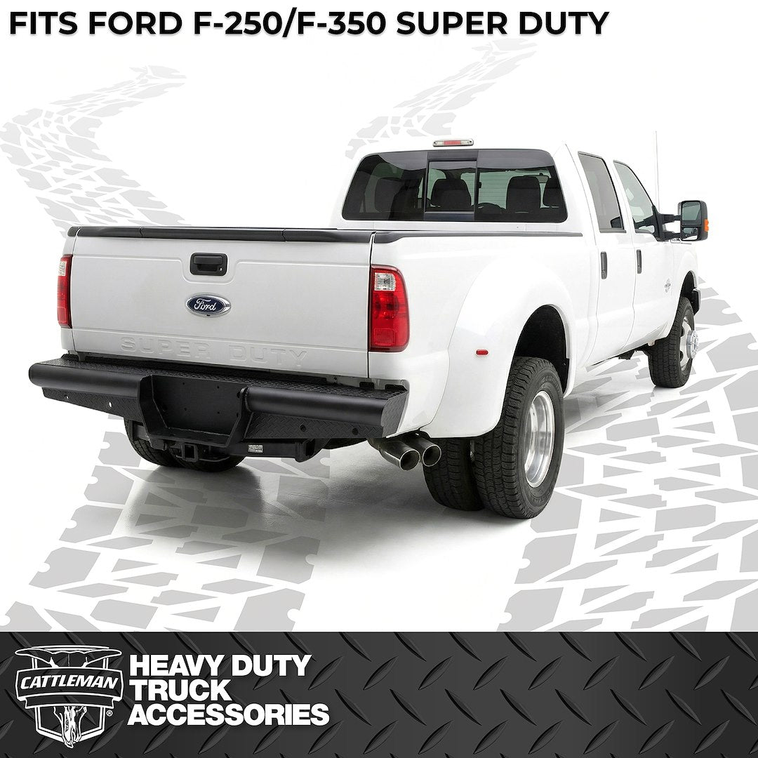 Cattleman One Piece Design For Durability Bumper 4391S - Rear Bumper-10 Drop Sensor Holes
