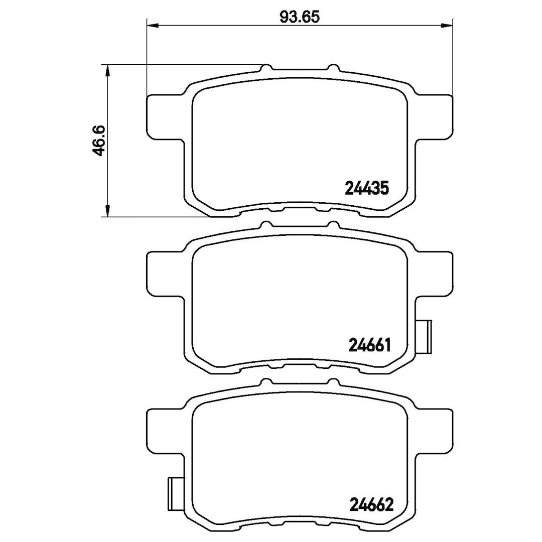 Brembo Premium Low-Met OE Equivalent Pad Brake Pad P28072X