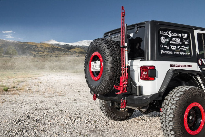 Road Armor Rattle-Free Design Spare Tire Carrier Spacer 518RTC8RMB - Stealth Reartc Extended Wheel Mount