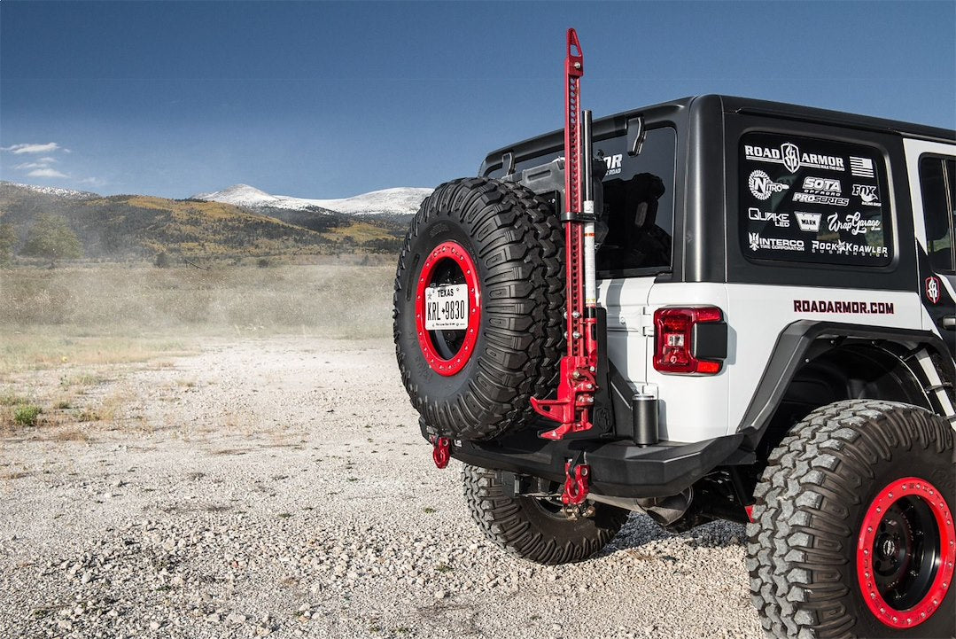 Road Armor Rattle-Free Design Spare Tire Carrier Spacer 518RTC8RMB - Stealth Reartc Extended Wheel Mount