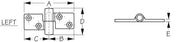 SEA DOG Made In USA Boat Door Hinge 205270-1 - Stainless Take-Apart