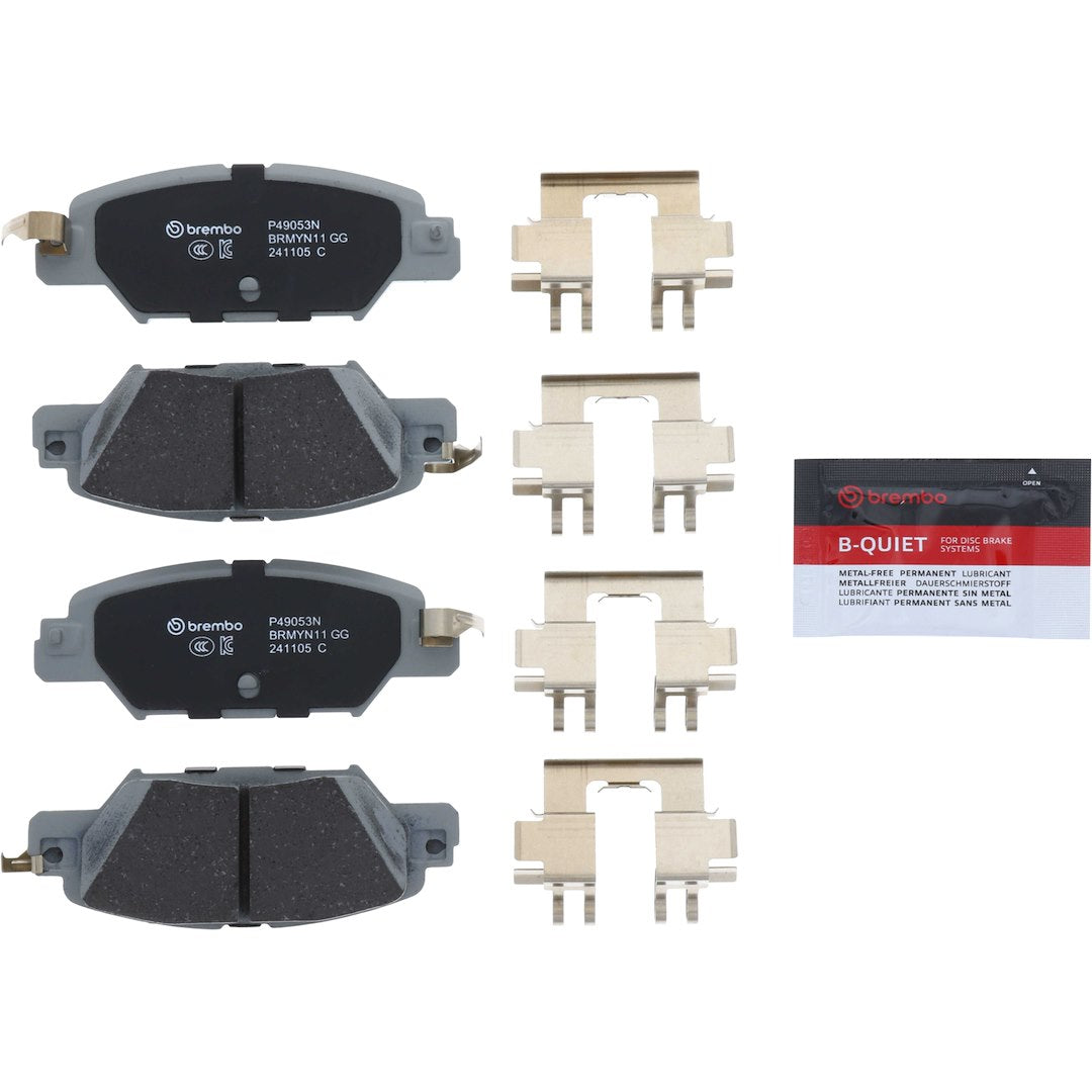 Brembo Premium Low-Met OE Equivalent Pad Brake Pad P49053N - Disc Set