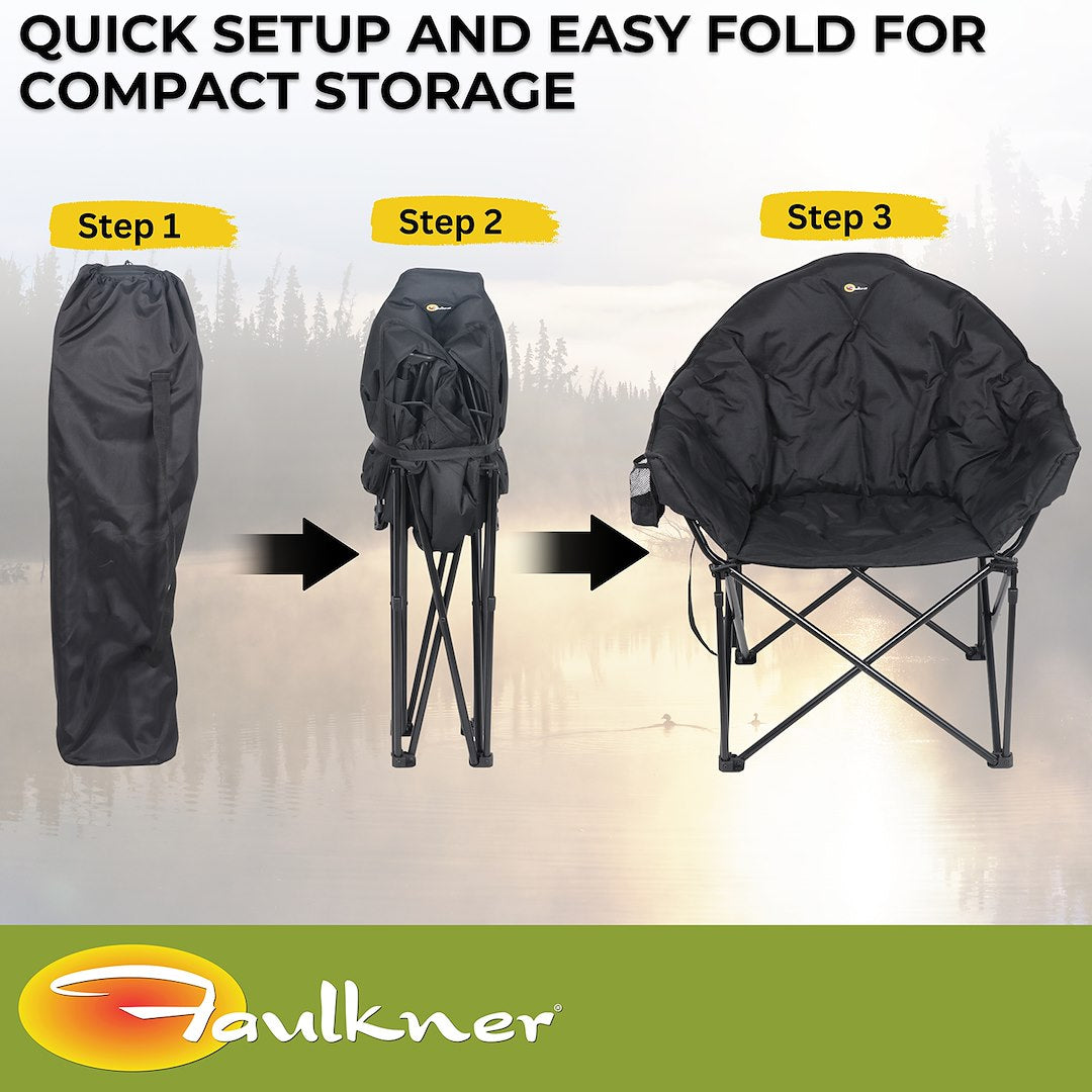 Faulkner 49570H Camping Chair - Black