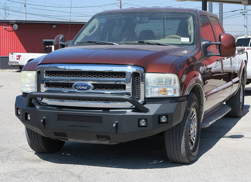 Steelcraft Accommodates Parking Sensors Bumper 71-11300HP - 99-07 Ford Super Duty Textured Bla
