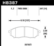 Hawk Increased Stopping Power Brake Pad HB387Z.547 - Pads Perf. Ceramic