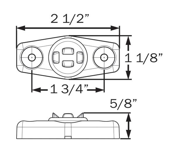 Optronics Limited Lifetime Warranty Side Marker Light - LED MCL14CRGBP - Mini CL HOR Vert Slf