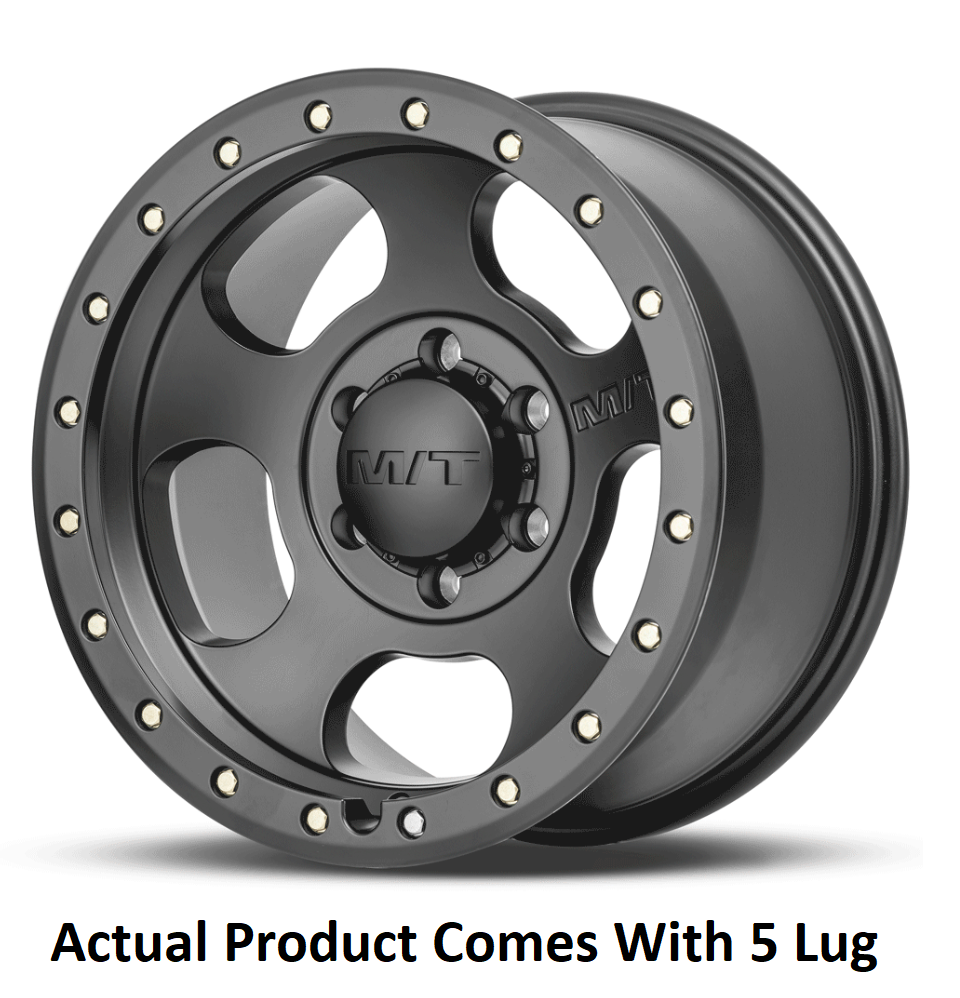 M.T. Wheel Modern Low Profile Cap Design 274570 - Black 20X9 5X5 MT Canyon Pro