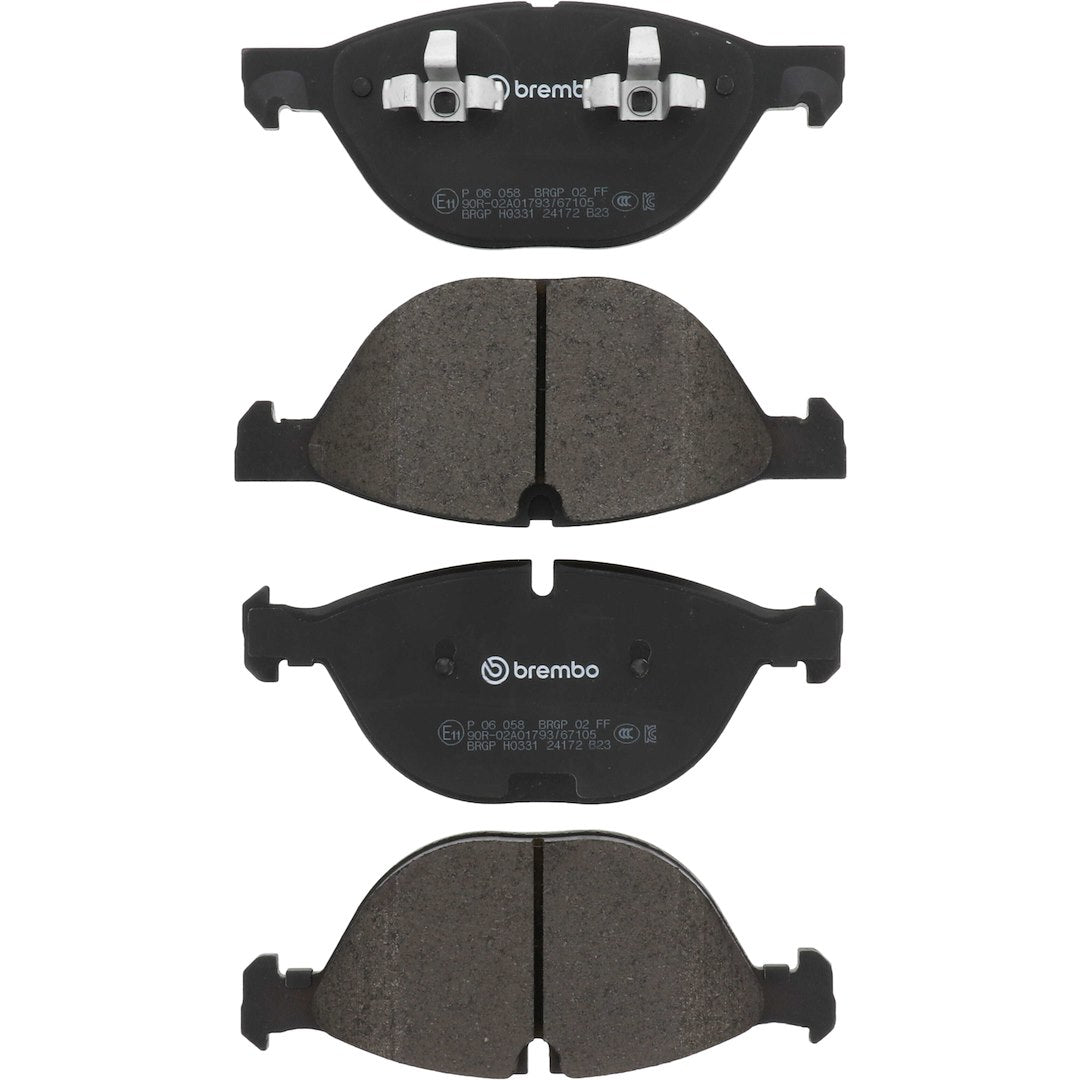 Brembo Premium Low-Met OE Equivalent Pad Brake Pad P06058 - Disc Set