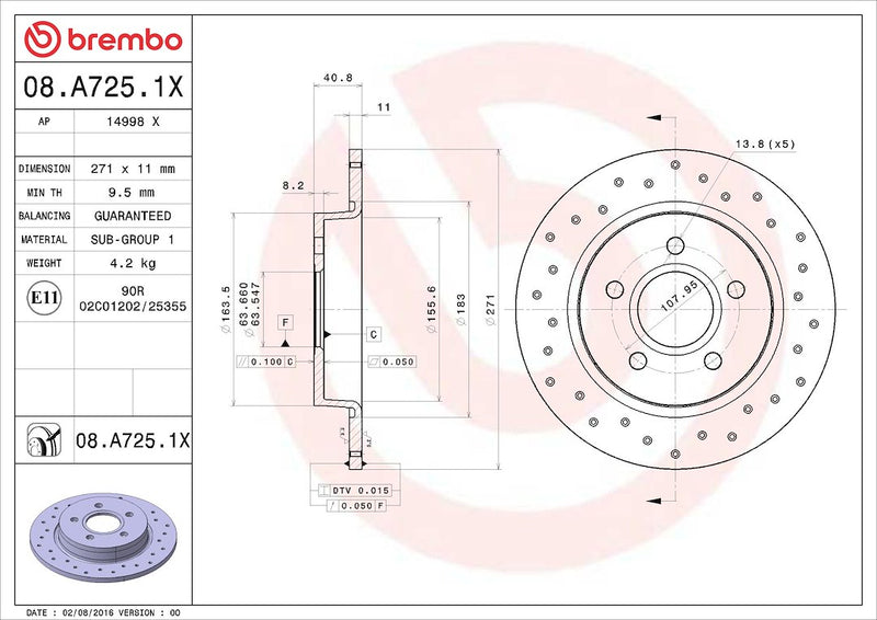 Brembo 08A7251XC02