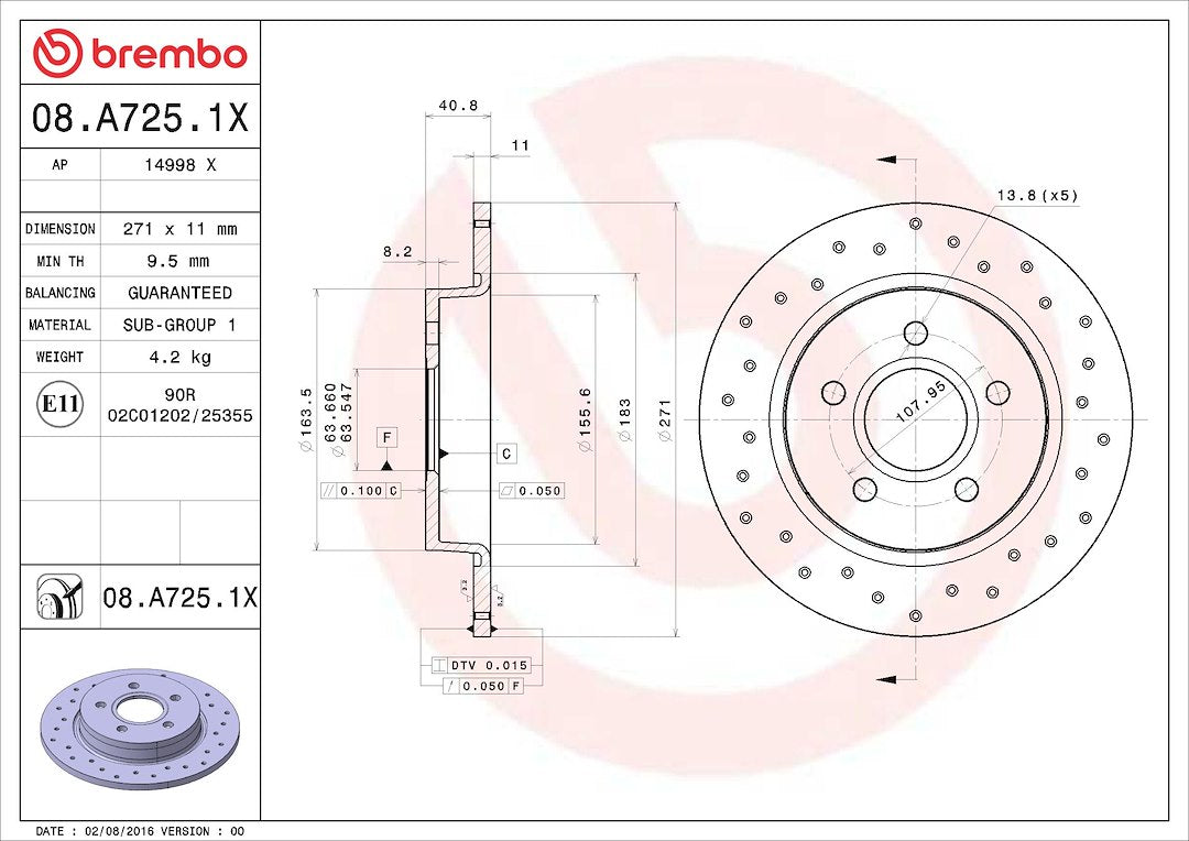 Brembo 08A7251XC02