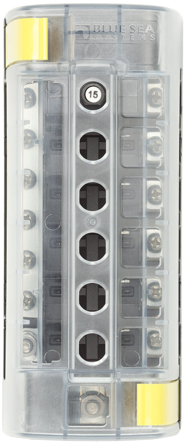 Blue SEA Accepts Ring Terminals Circuit Breaker Block 5052-BSS - Circ Brkr ST Clb 6Circ GND
