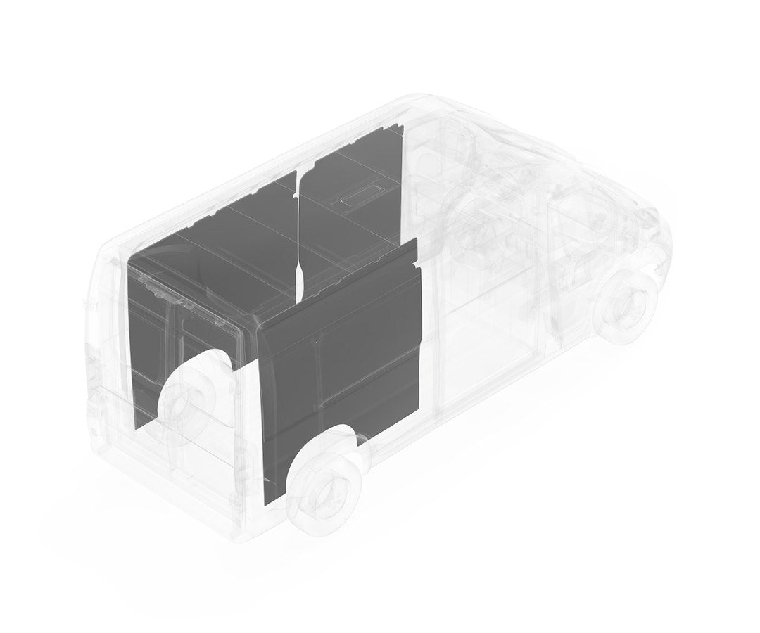 Legend Fleet Lightweight And Precision-Cut Van Wall Liner 624-114-2613 - Gray Insulated Duratherm