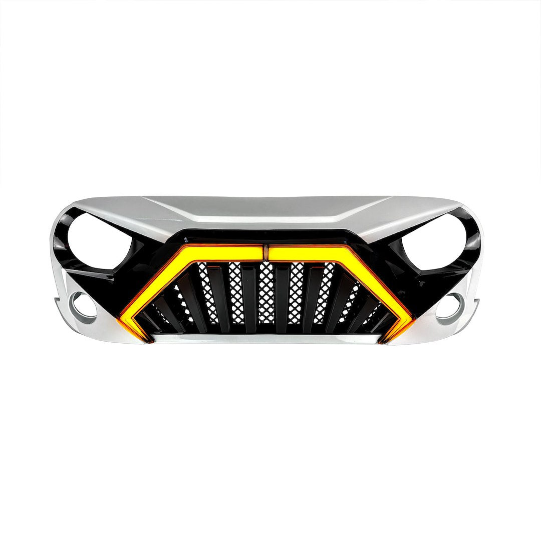 American MOD Aggressive Styling Grille Amjpaa00148 - White Black Goliath Drl