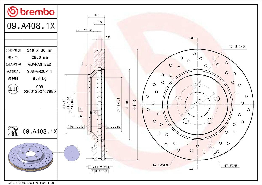 Brembo 09A4081XC02