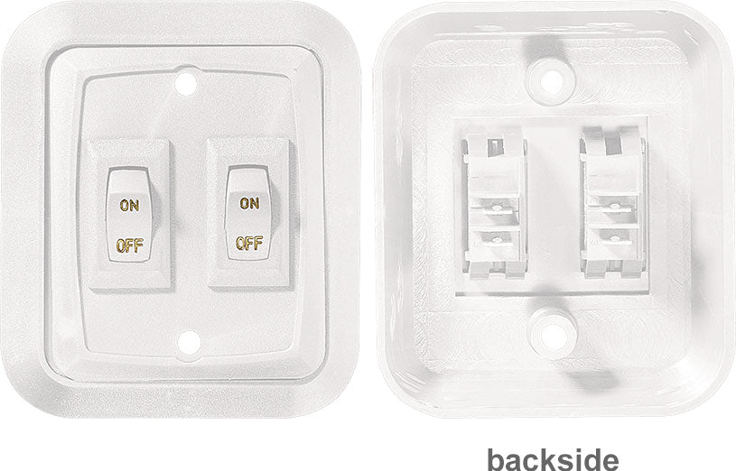 RV Designer S657 - White Wallplateswitch Double