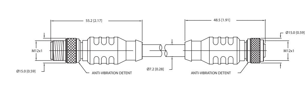 Maretron No Supplier Warranty Marine Network Cable CM-CG1-CF-08.0 - Micro Double-Ended Cordset 8M
