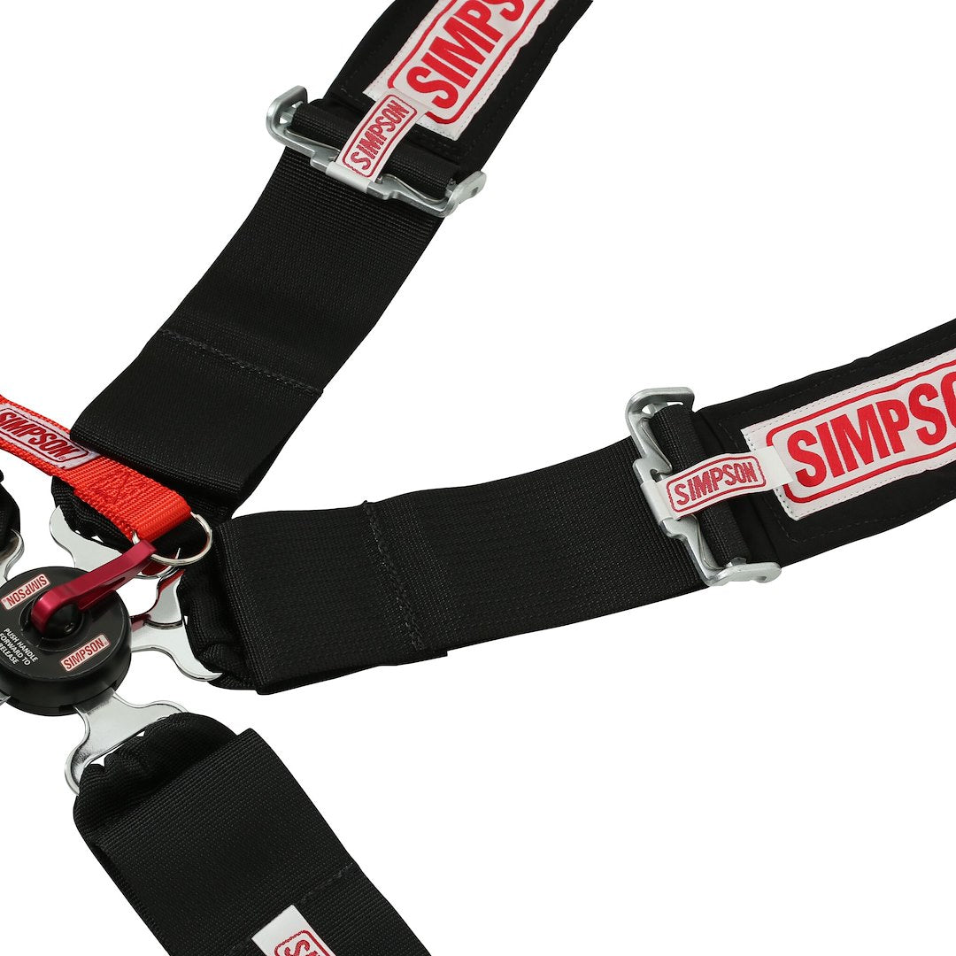 Simpson Race Bolt-In Individual Shoulder Harness Seat Belt 29116BK - Black Dragrcng 5WAY Nomex
