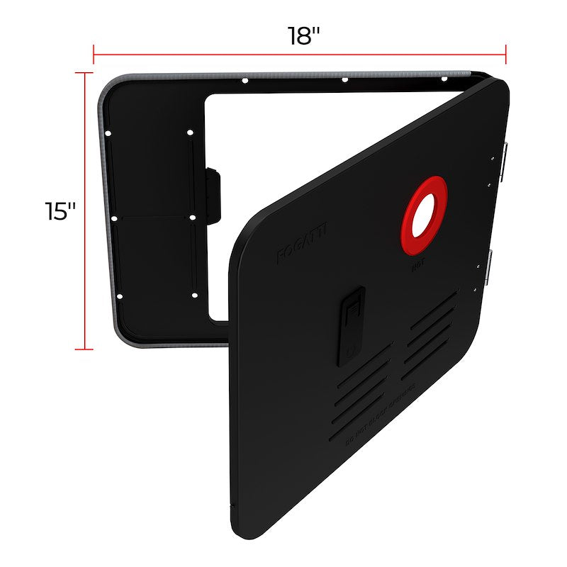 Fogatti Water Heater Access Door: FSBD-1518/BLACK Fogatti 15x18 Door Kit - Black For Instash