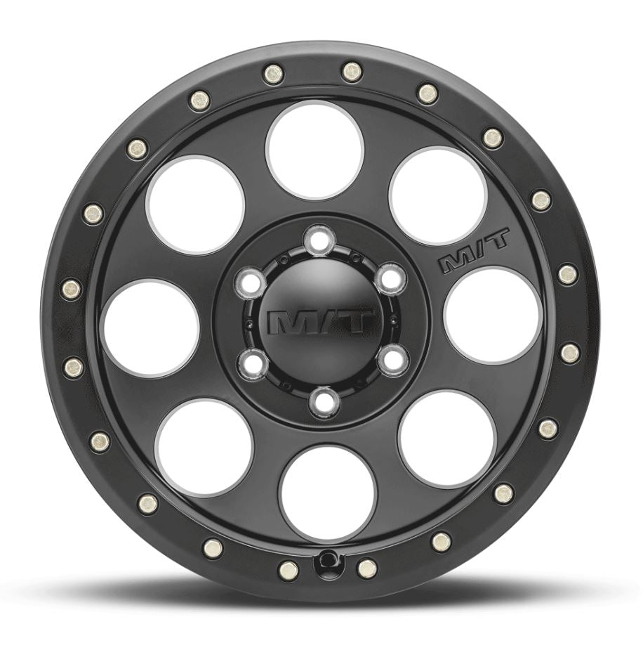 M.T. Wheel Modern Low Profile Cap Design 274609 - Black 18X9 6X5.5 MT Classic Pro