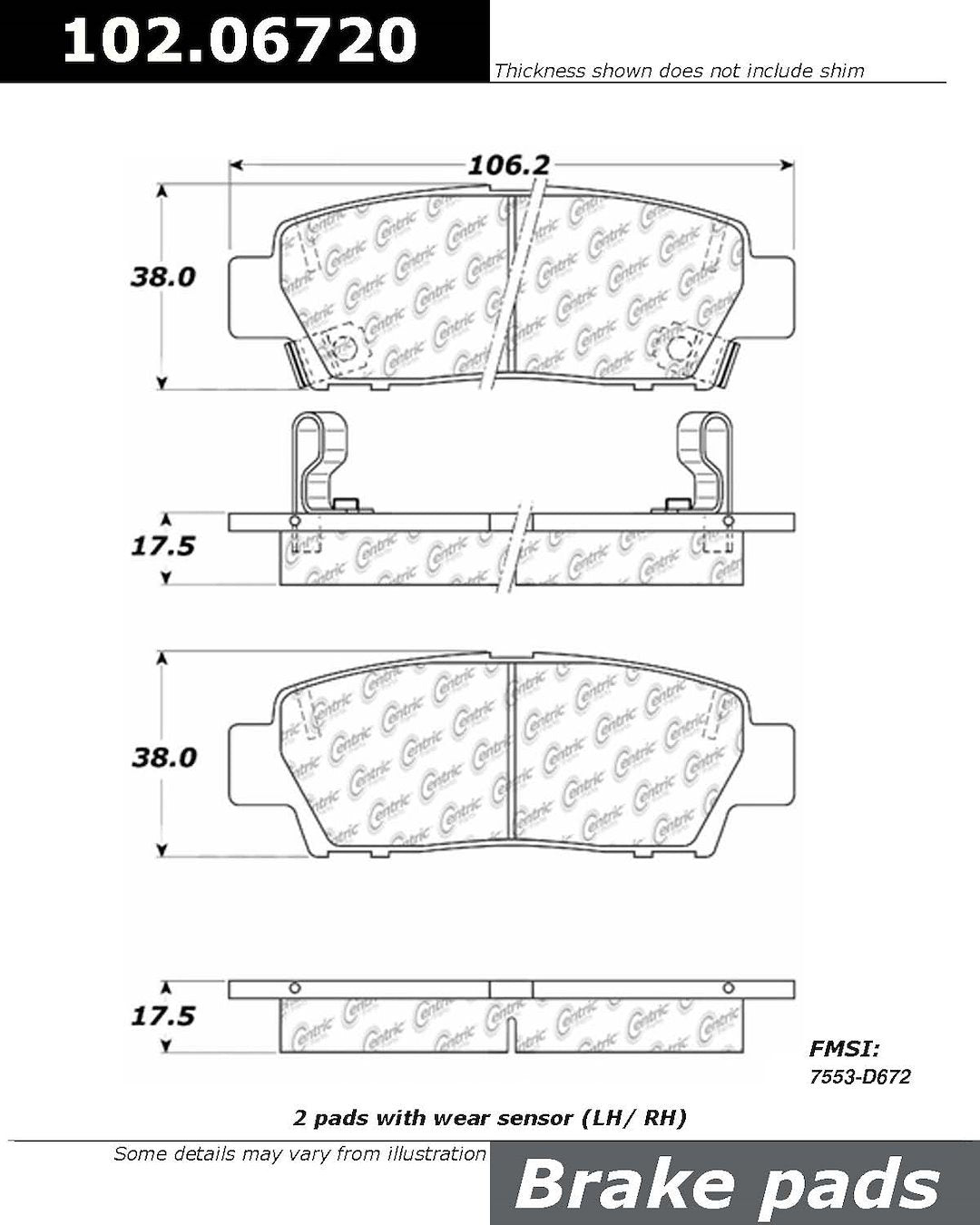 Stop Tech 102.06720 Low Dust Formula