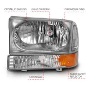 Anzo Easy To Install Headlight Assembly 111458 - Clear Crystal Set