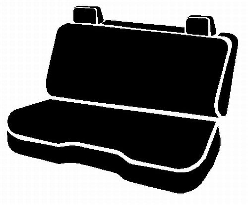 FIA OEM Grade Leatherette Seat Cover SL62-95 Black/Black - Silver Rear Bnch 2014 SL62-95 BLK/BLK