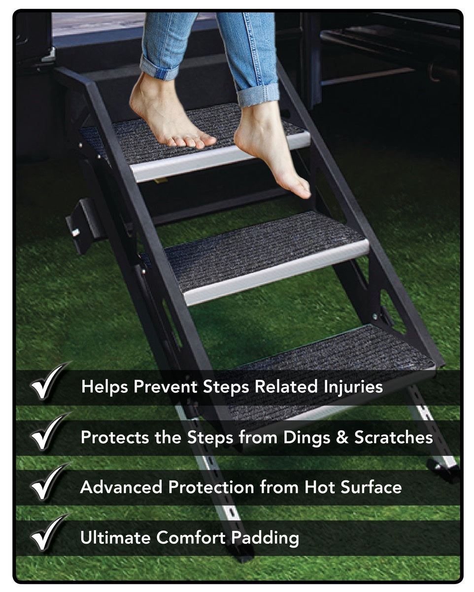 Trail Sphere Can Be Removed And Reattached Entry Step Rug RUL2475-2 - Two Pack Rugup Lippert Solid ST