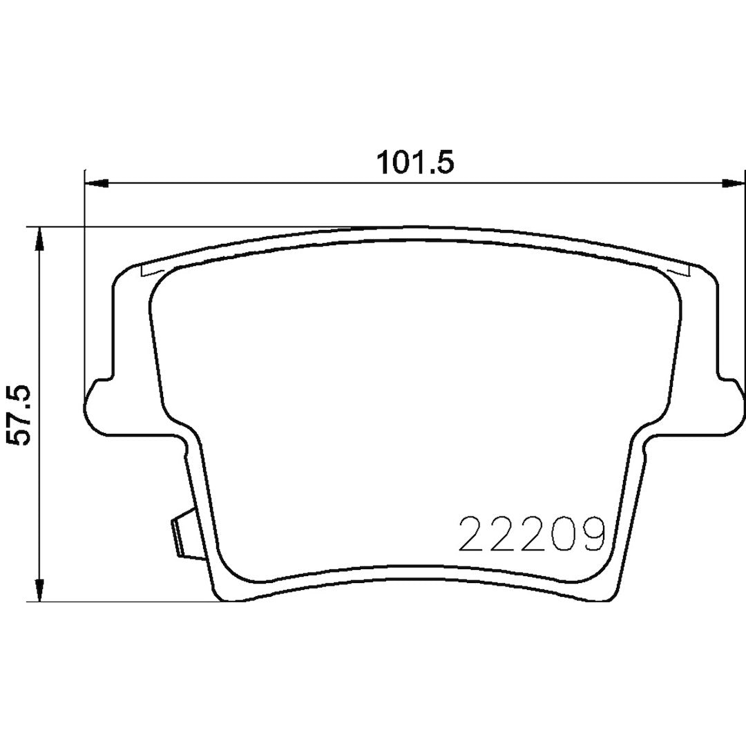 Brembo Premium Low-Met OE Equivalent Pad Brake Pad P11040 - Discbrakepadset Lowmetal
