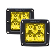 Trailfx Limited Lifetime Warranty Driving/ Fog Light 2X2AMS2 - 2X2 Pod 4X5W SP Ambr PR BK Cvr