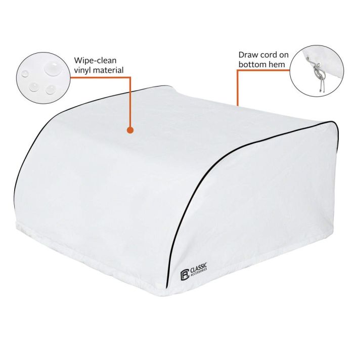 Classic Acc RV Air Conditioner: Classic Accessories Air Conditioner Cover for Coleman Mach 8 White 80-251-212801-00