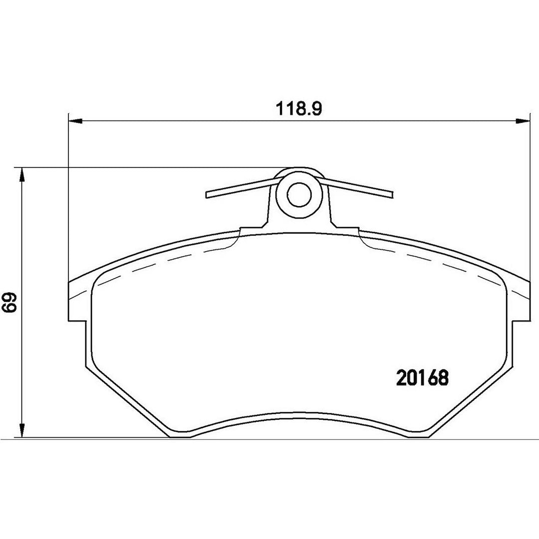 Brembo Premium Low-Met OE Equivalent Pad Brake Pad P85011 - Disc Set