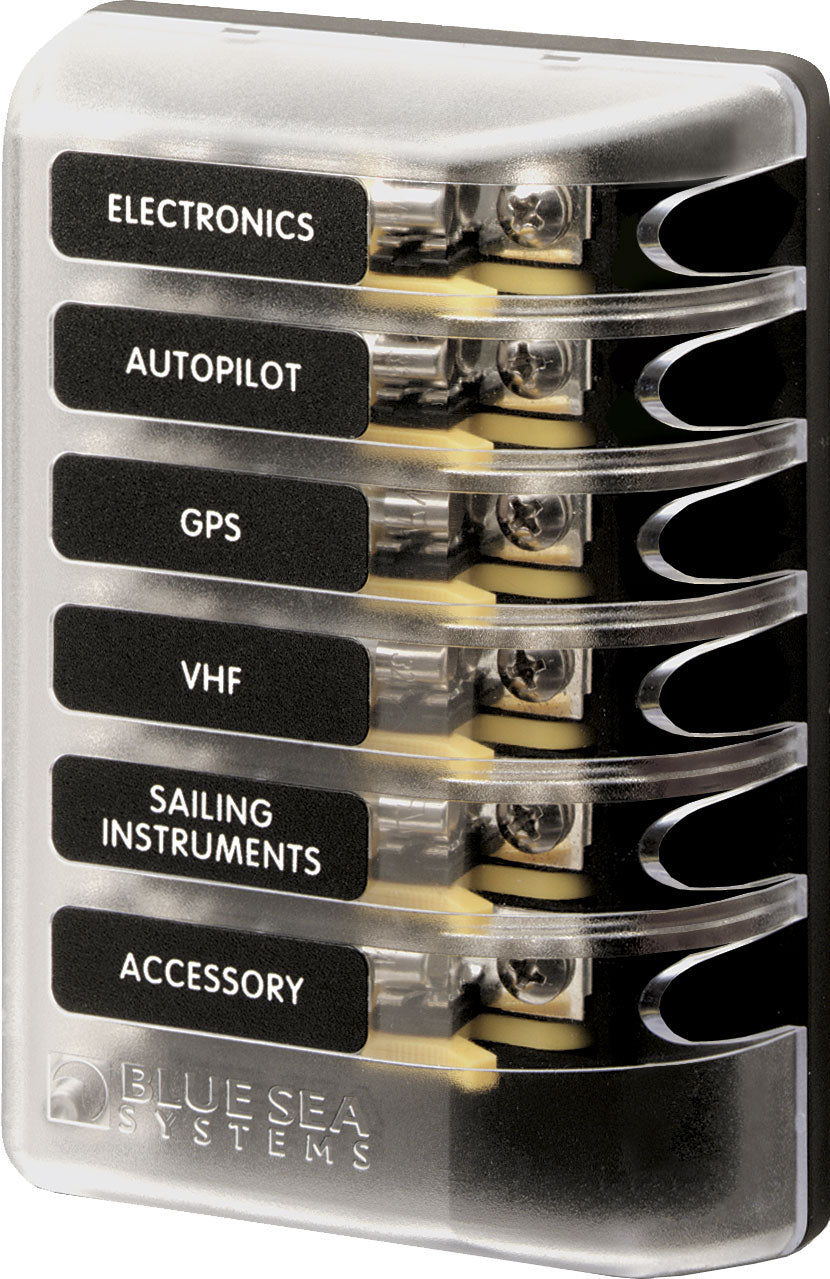 Blue SEA CSA Approved Fuse Block 5018-BSS - 3AG 6Circuit